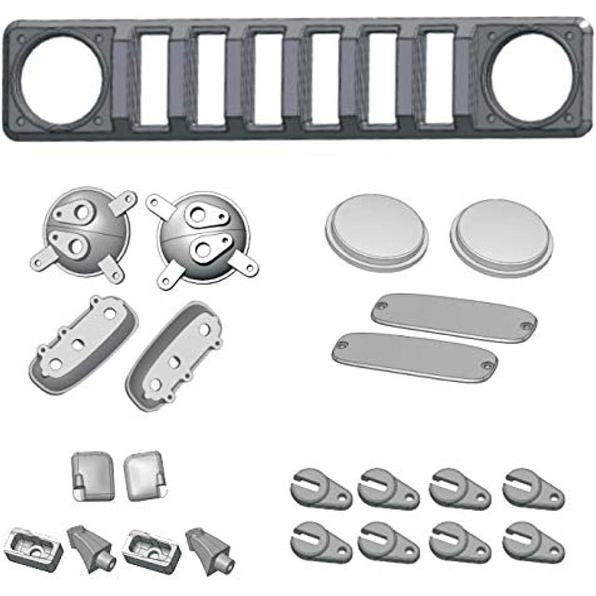 Redcat Racing RER11473 Gen 8 Scout II Accessory Kit for Clear Body Black