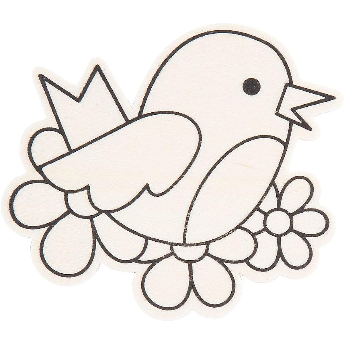 Make Your Own Wooden Spring Bird Shapes (24 Pieces) - Crafts for Kids Fun Home Activities