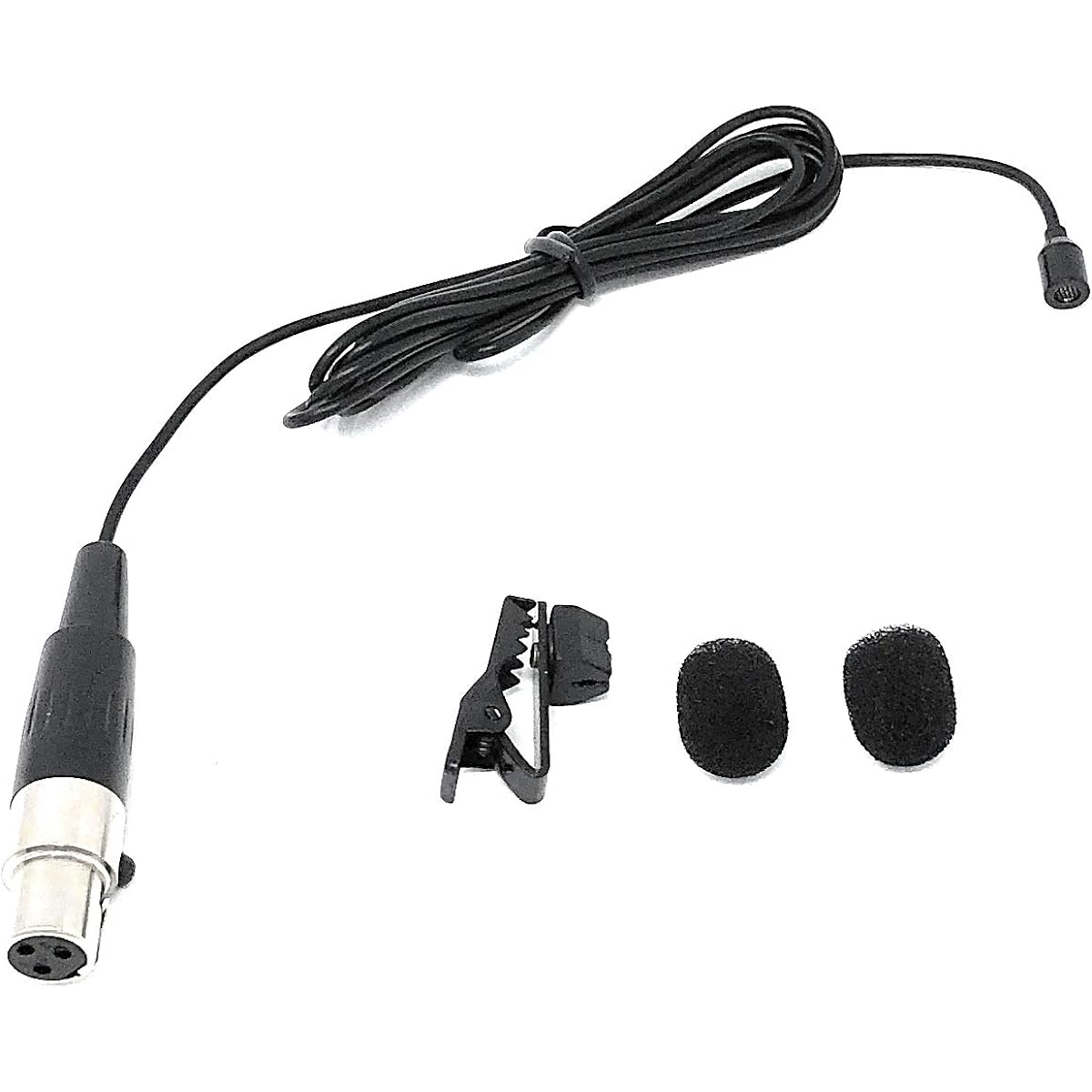 Black Lavalier Lapel Microphone with 3-Pin Mini XLR for GTD Audio G-787 G-733 G-622