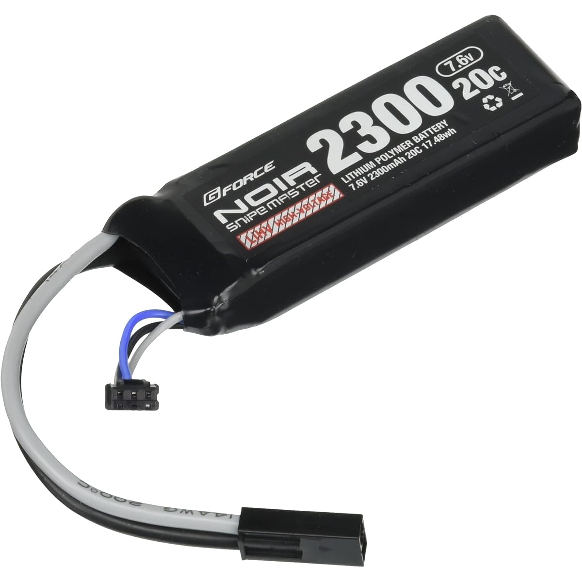 G-FORCE Noir Snipe Master LiHV 7.6V 2300mAh 20C Mini S compatible size GFG954