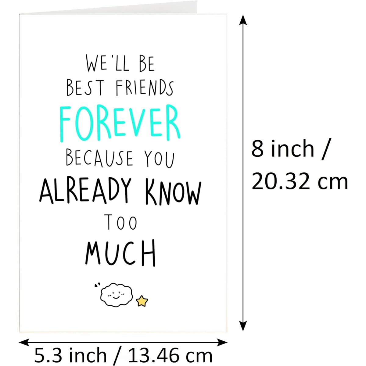 Boffdock Funny Gift Greeting Cards for Best Friend Humor Greeting Birthday Cards for Men and Women with Kraft Envelopes
