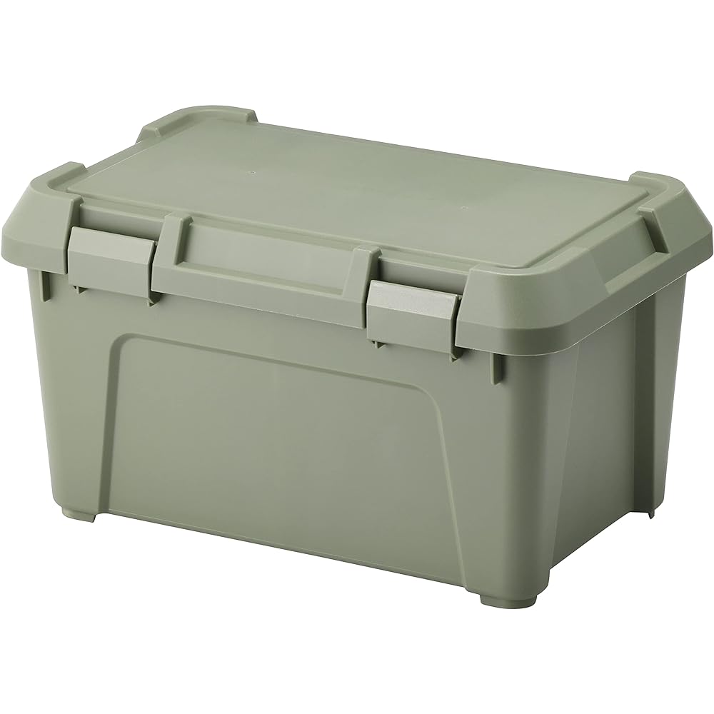 BUNDOK Base Container 600 BD-202 Camping Gear Box Storage Case Lid Removal Khaki