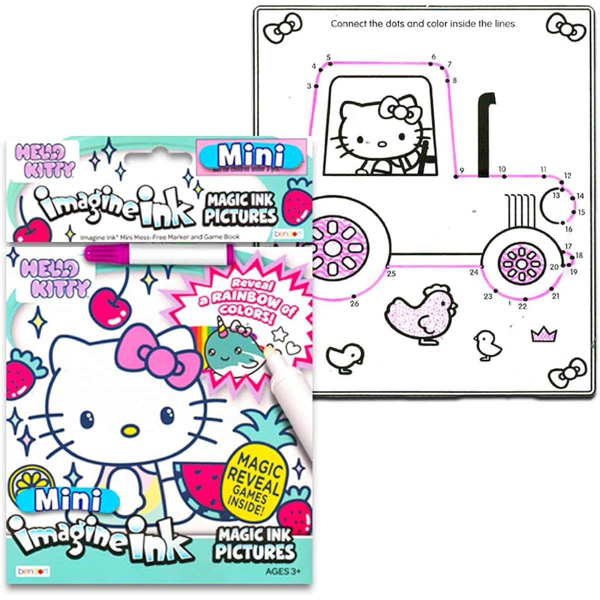 Hello Kitty Imagine Ink Party Favors Set - 12 Pack Mess-Free Magic Ink with Sanrio Hello Kitty Coloring Book, Stickers and More (Hello Kitty Party Favors)