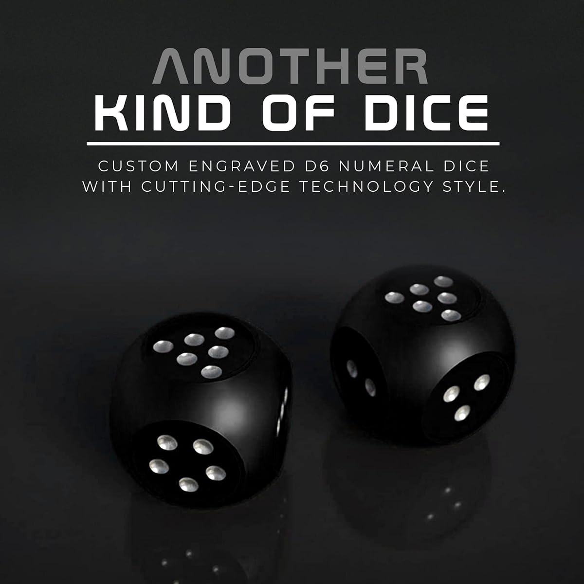AKO DICE II Metal Dice 2 Dice Black