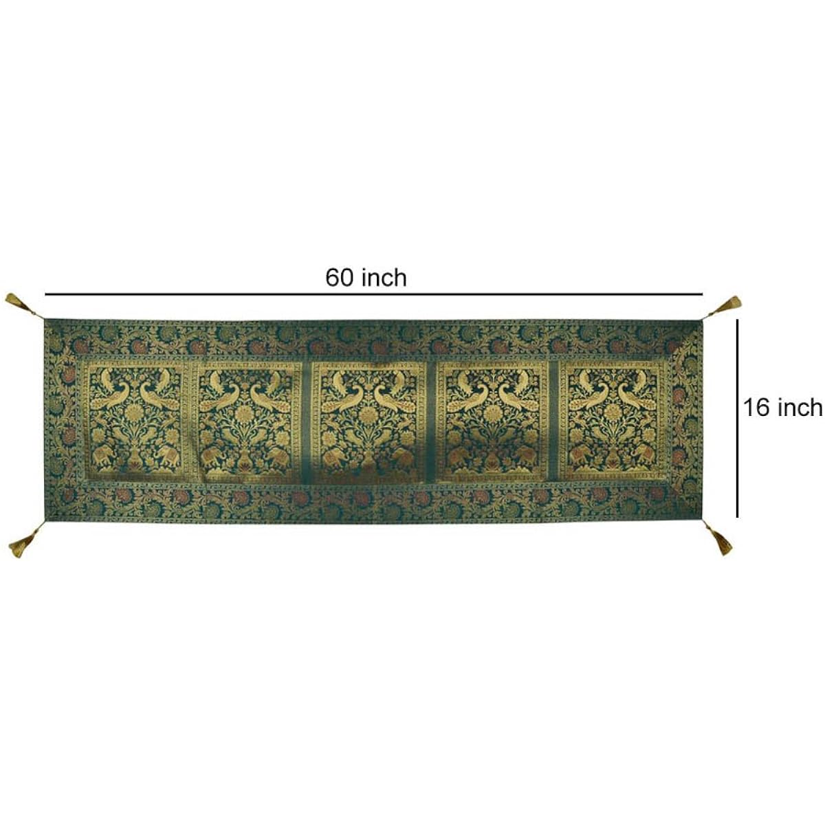 Lalhaveli Modern White Silk Table Runner Table Decoration 152 x 41 Cm