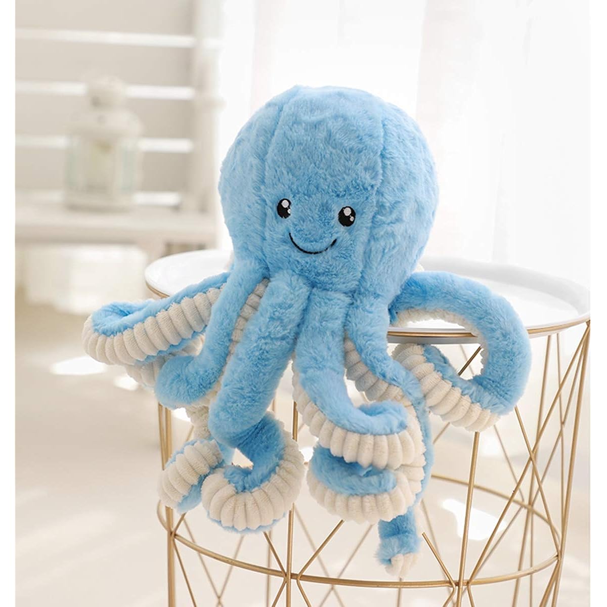 TONGSONG Cute Cartoon Octopus Stuffed Animals, Octopus Plush Toys, Octopus Stuffed Animal Gifts, Ocean Plush Toys, Stuffed Animals for Kids and Lovers, Home Decoration (Blue, 15.7 inch)