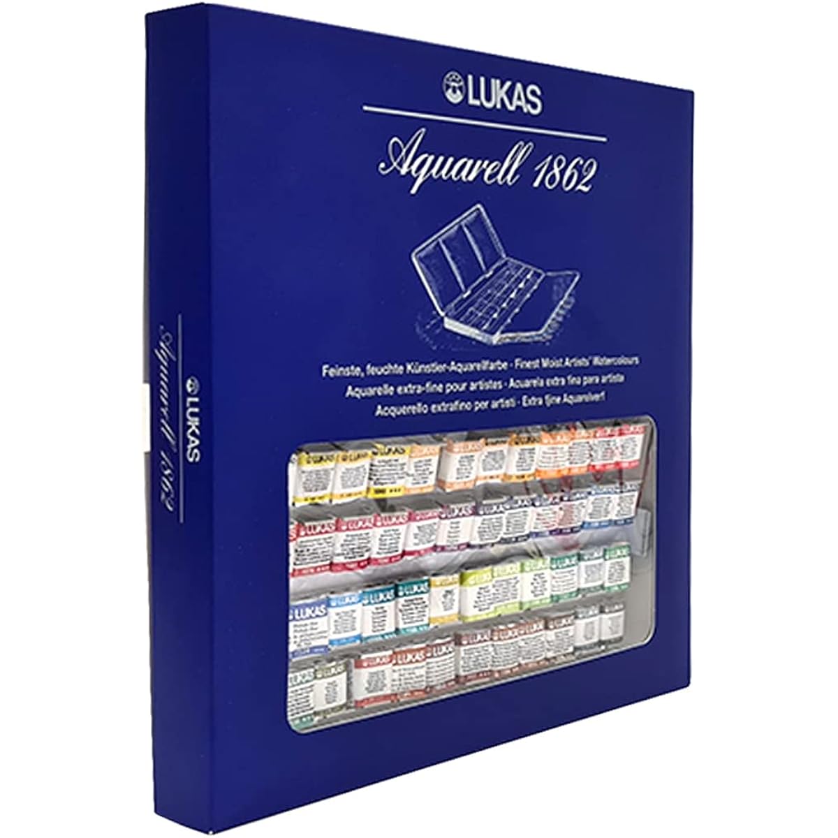 LUKAS Half Pan Watercolor Paint 48 Color Set