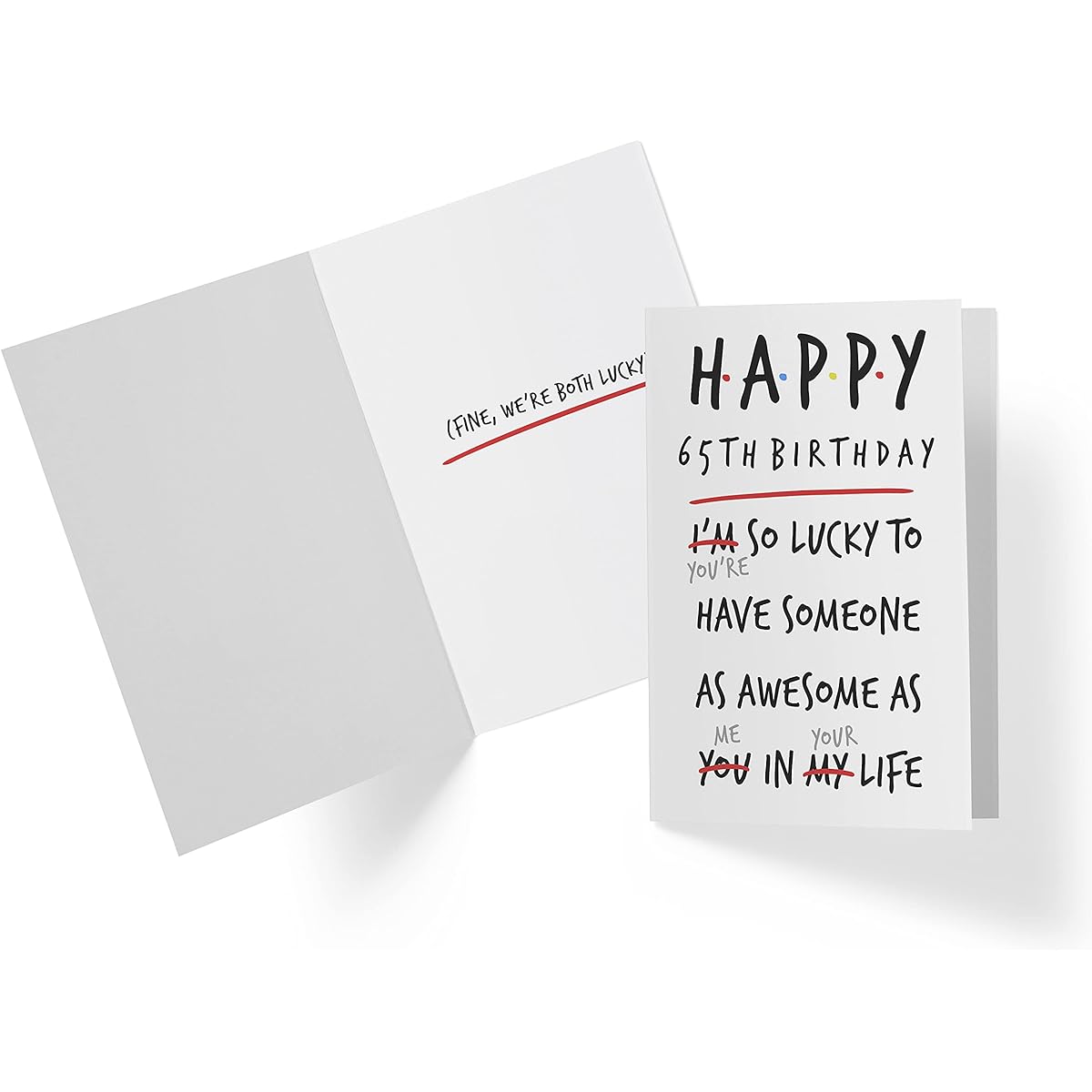 65th Birthday Card - You Are Lucky 65th Anniversary Card Dad Mother Mother Brother Sister Mother Father Friend - 65th Birthday Card - 65th Birthday Card - Envelope Included