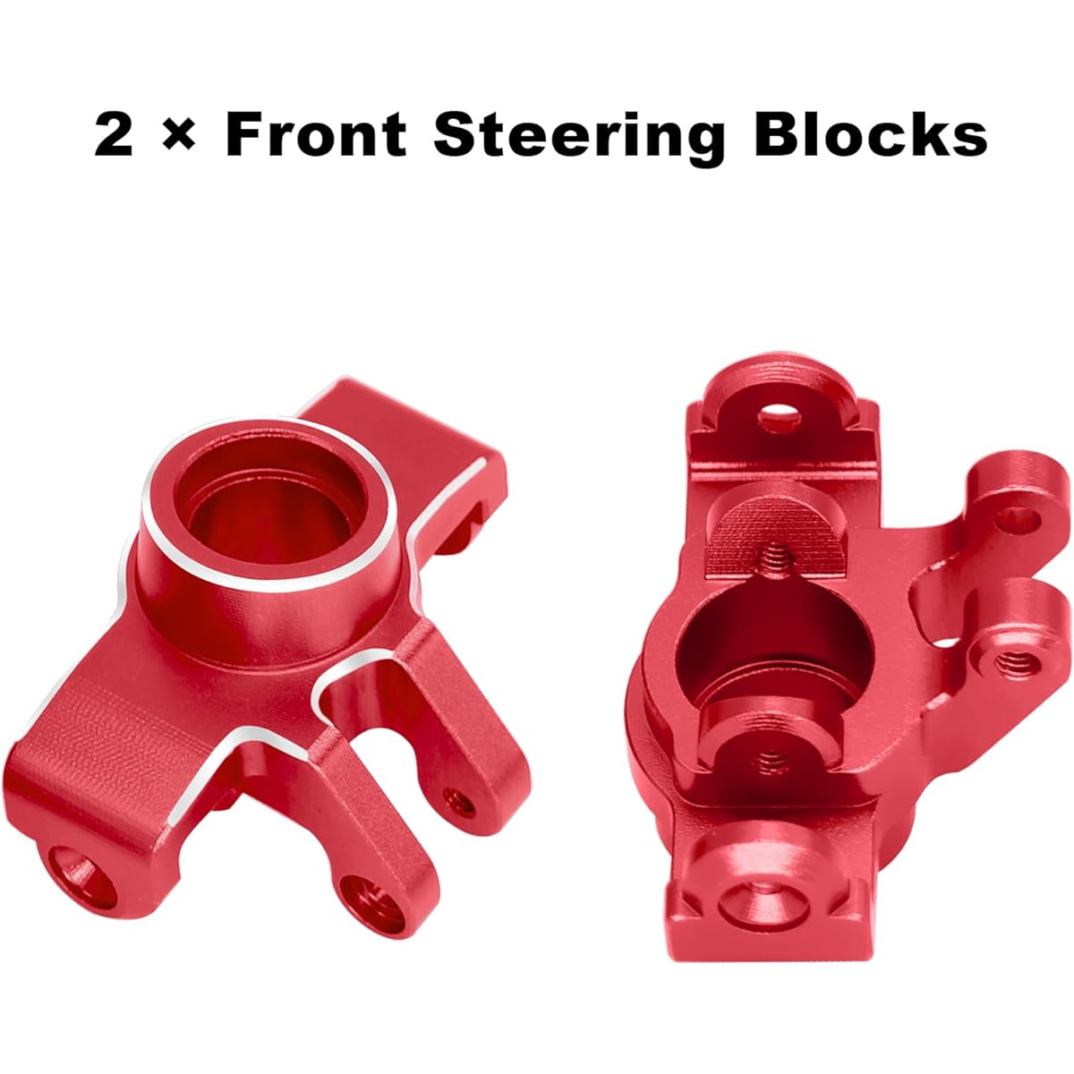 ESILUN Aluminum Alloy Front Steering Block Axle Carrier Hub Set ARRMA 1/18 Granite Upgrade Parts (Red)