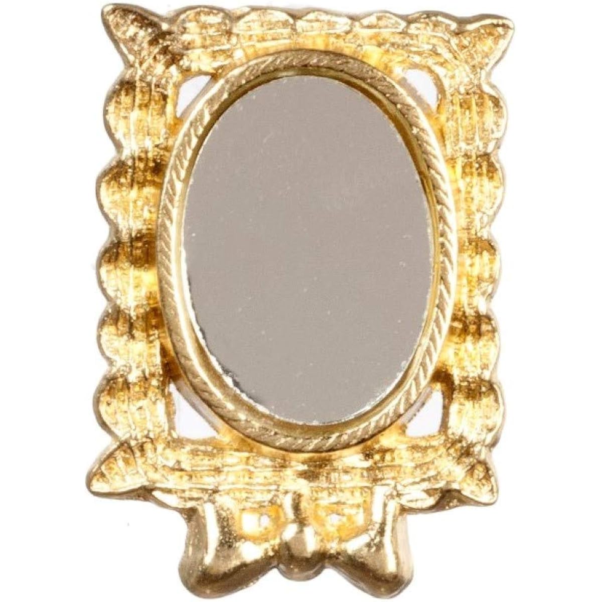 International Miniatures Dollhouse Miniature Mirror with Gold Tone Frame