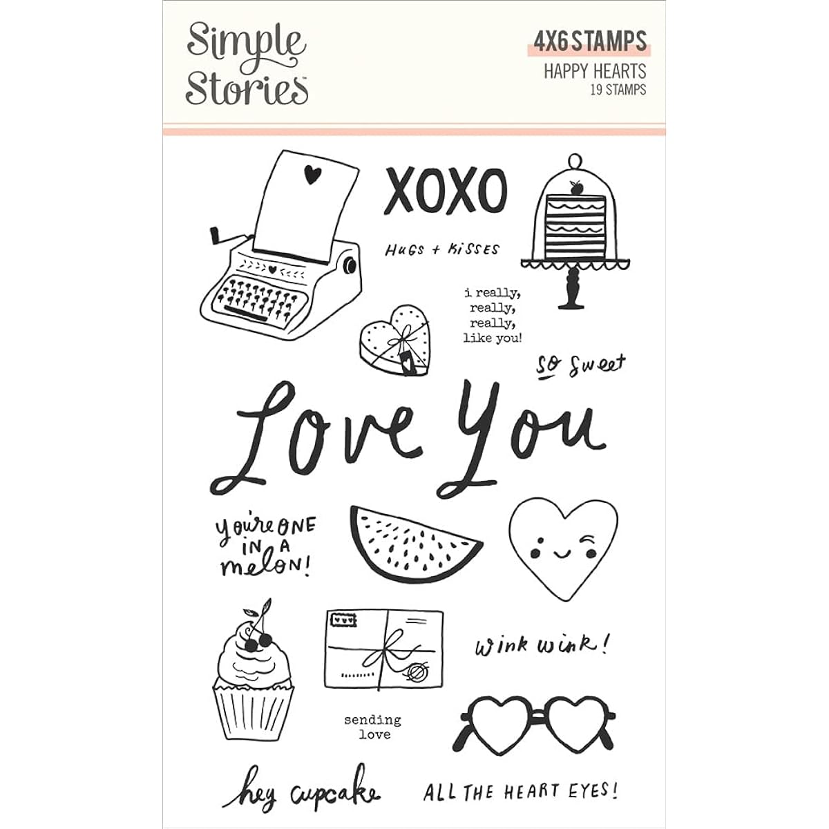 Happy Hearts Photopolymer Clear Stamps-HHE16923