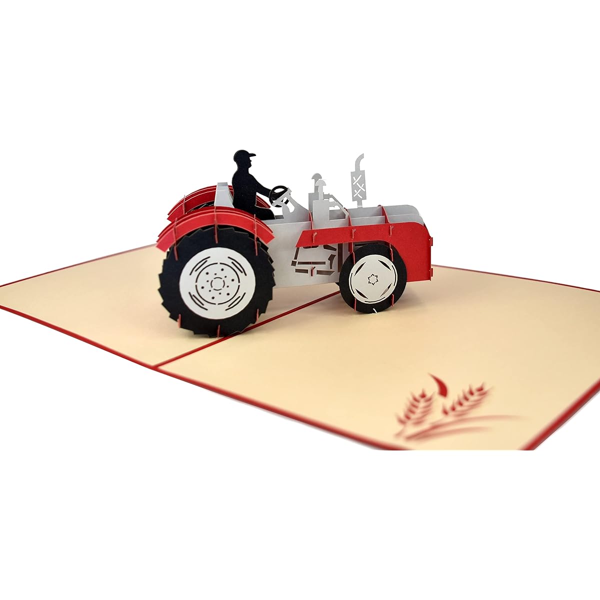 Red Tractor 3D Pop Up Greeting Cards, Anniversary Cards, Father's Day Cards, Kids Birthday Cards, For Any Occasion