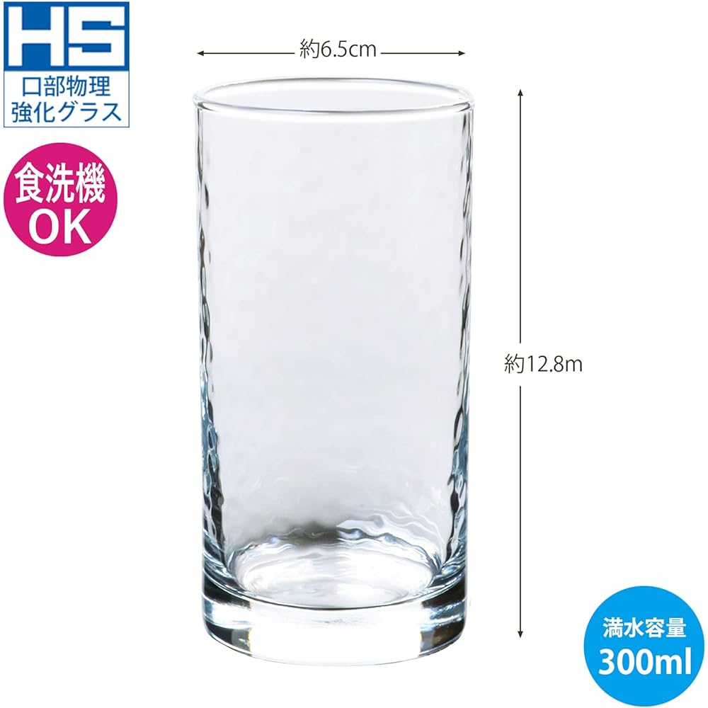 Toyo Sasaki Glass Tumbler Colorful Life Dishwasher Safe Made in Japan 300ml Set of 72 (Case Sold) 05063HS