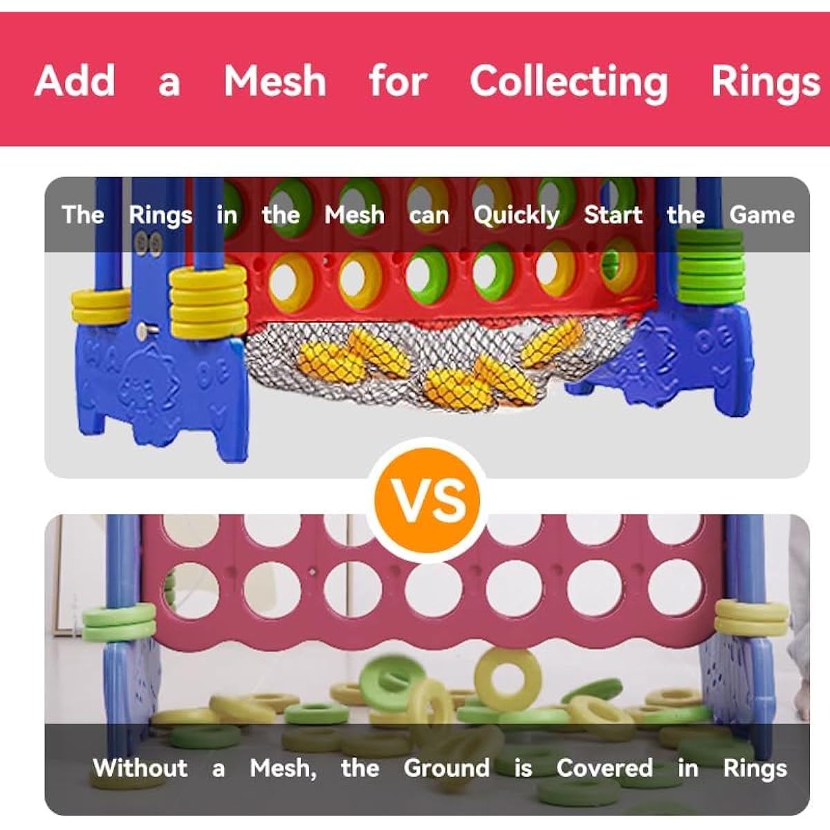 Tigasy Giant 4 Inch Continuous Game with Carry Bag Perfect for Kids and Adults