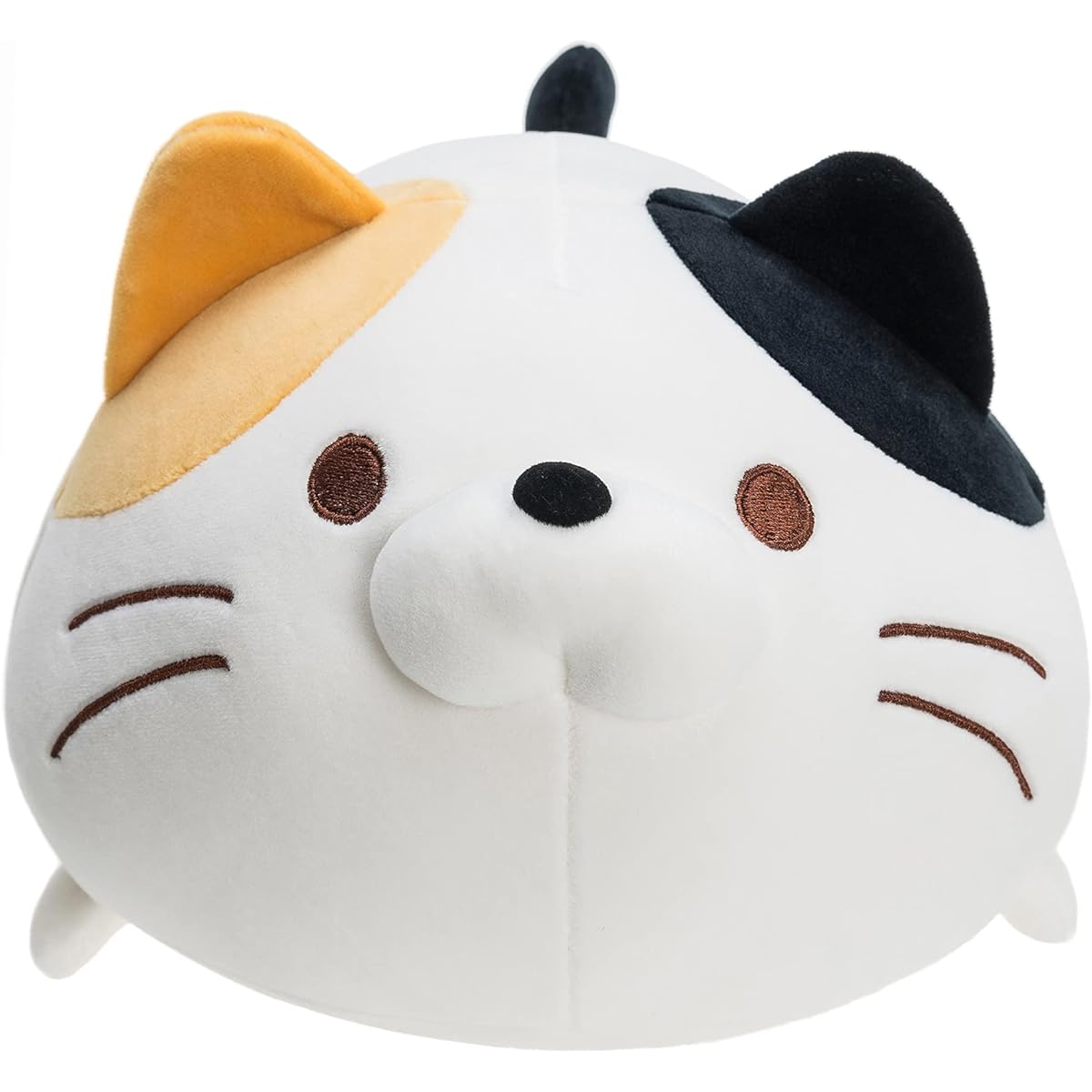 Onsoyours Super Soft Cat Plush Toy, Fluffy Chubby Kitten Stuffed Animal, Adorable Plush Toy Cat Pillow for Kids and Home Decor (White, 23.6 Inch)