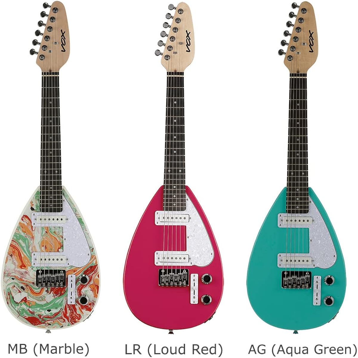 VOX MK3 MINI - Play from age 4! Kids guitar beginner set - Electric guitar for kids - MB mini guitar - Travel guitar - Short scale - Teardrop shape - Box