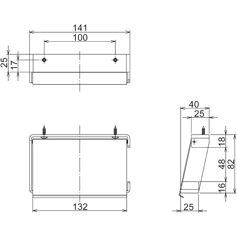 Reliance Counter Paper Holder, Top Paper Holder, Paper Holder, Paper Roller, Accessories, Toilet Supplies, Right Hand, Right Hand, Stainless Steel, Stream-R series R9325 Main Unit: Depth 4cm Main Unit: Height 8.2cm Main Unit: Width 14.1cm