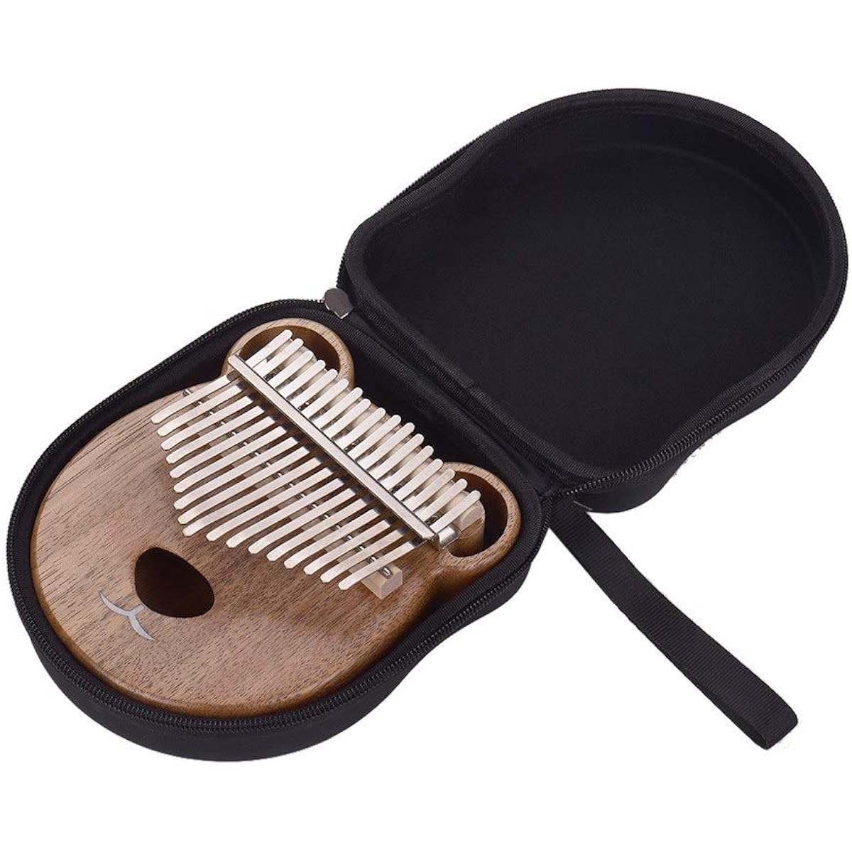Thumb Piano Cute Bear Wooden 17 Key Kalimba Thumb Piano African Musical Instrument