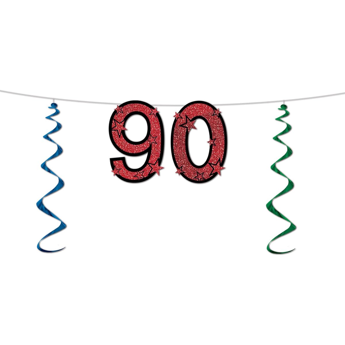 Beistle 57751 – 100" 100" Glittered Streamer 70 Multicolor 57751-70