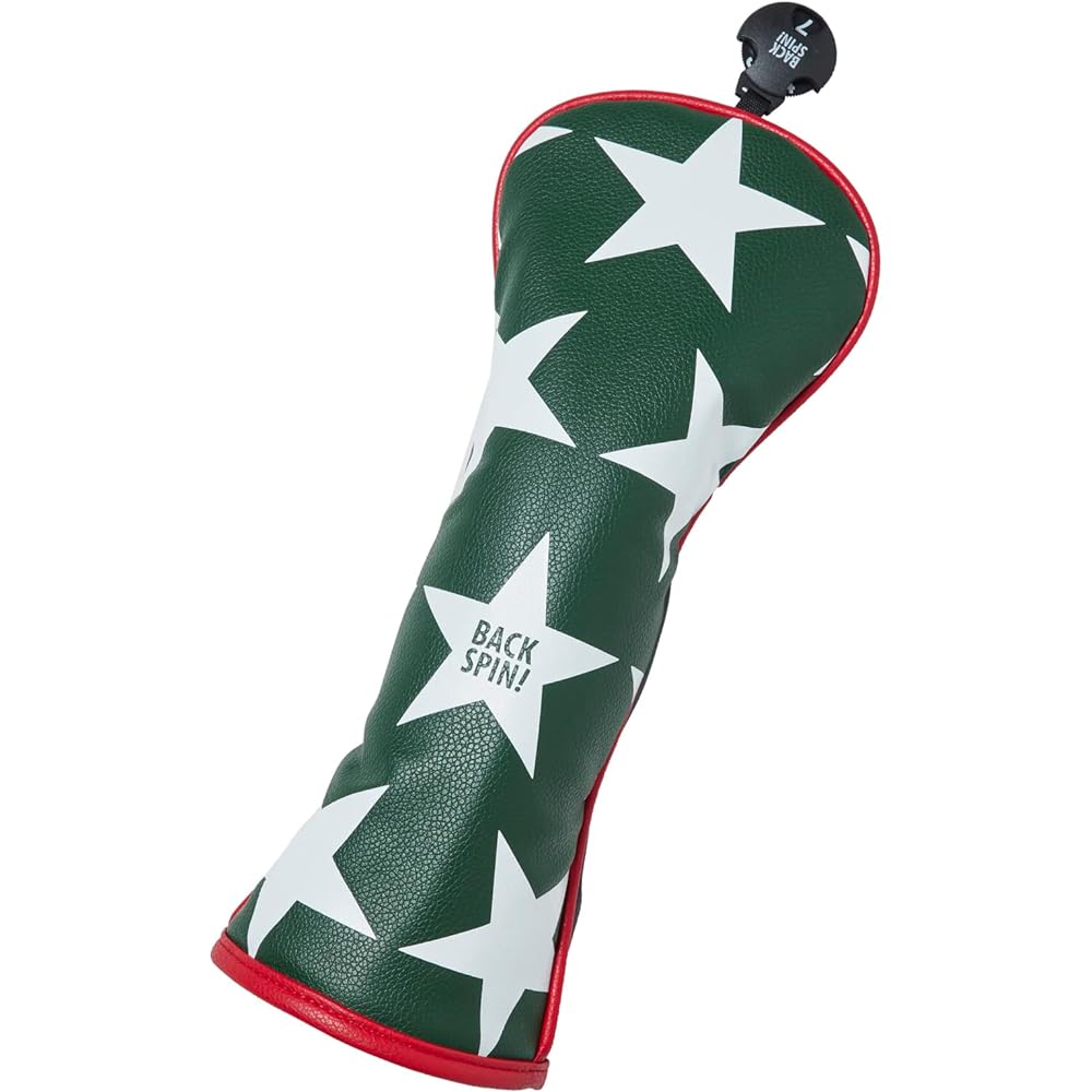 BACK SPIN! STAR PU Head Cover for FAIRWAYS Back Spin Synthetic Leather Head Cover Star Pattern Fairway Black Red White Stylish Flashy Cool