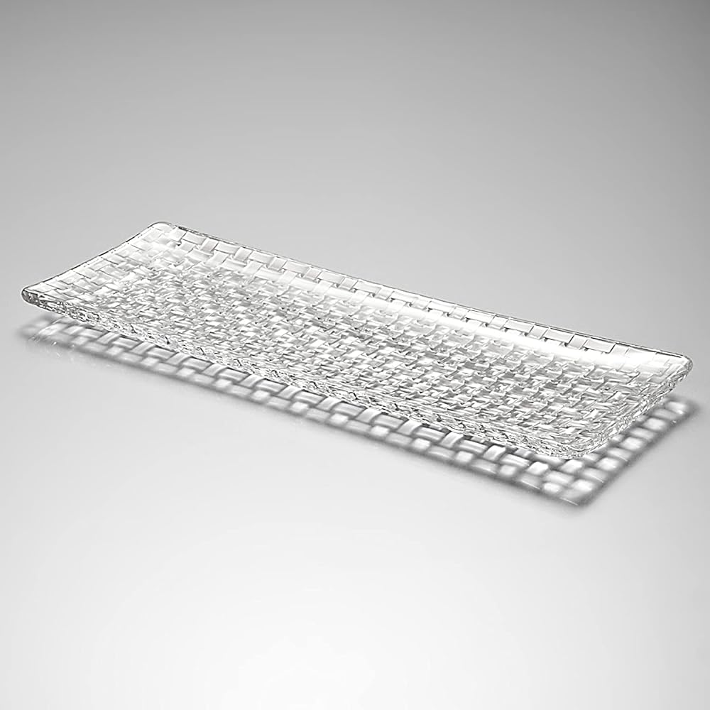 Nachtmann Bossa Nova Rectangular Plate Crystal Glass 42cm x 15cm 81412 1 piece