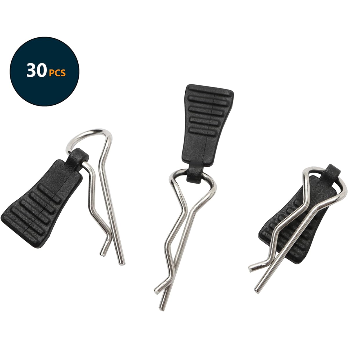 GDOOL 30Pcs 1.2mm RC Body Clips Assembly Spare Parts for 1:8 1:10 1:12 RC Car
