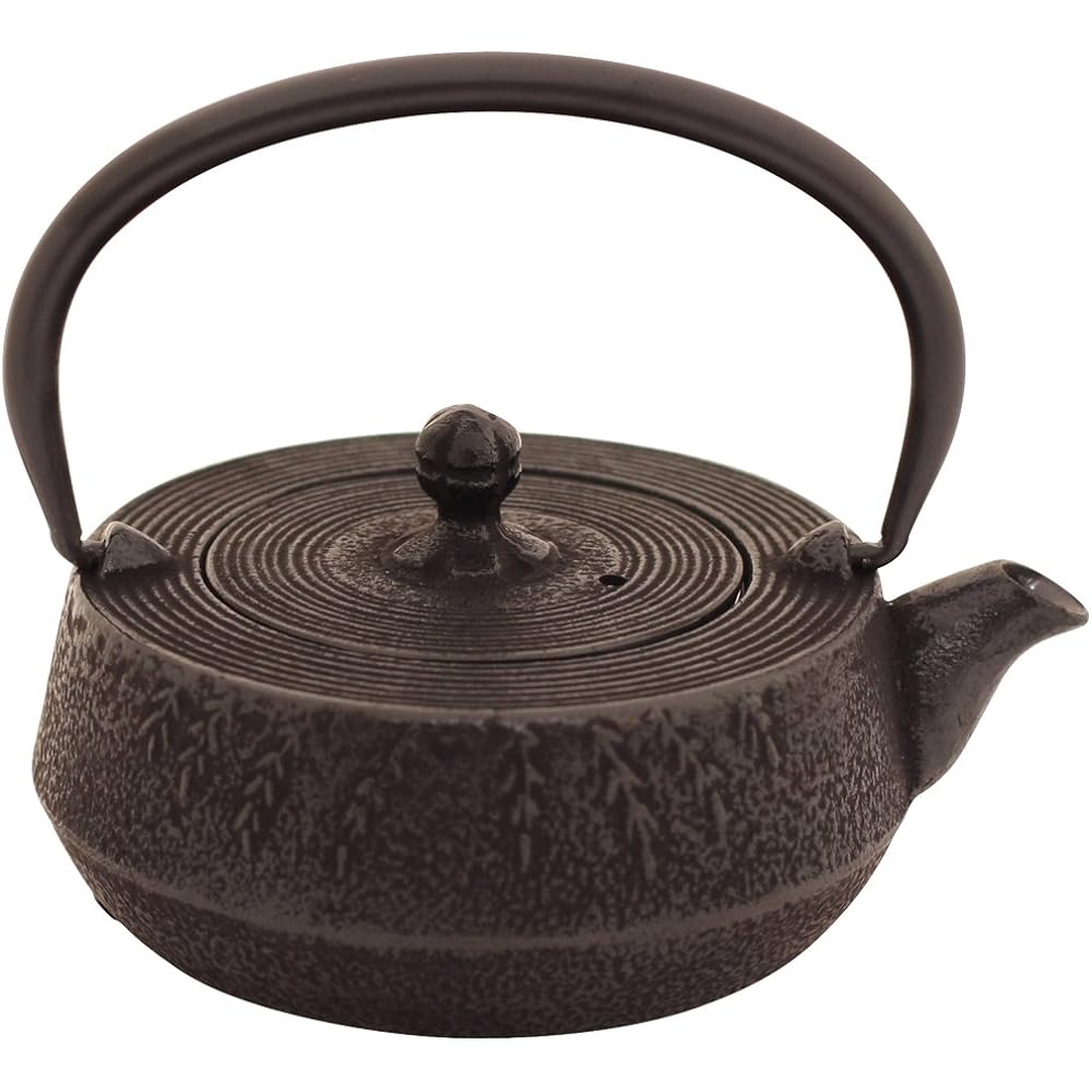 Nanbu Iron Craft Teapot Small 0.3L Hiramatsu Shape Pine OH-413