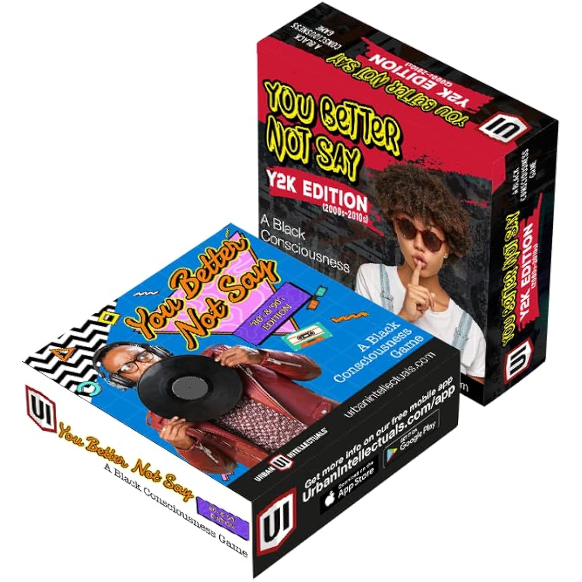 Urban Intellectuals Black History Strive Cards - You Better Not Say 80s-90s Edition Family Pop Culture Game - Guess Who Music Party Game Nights