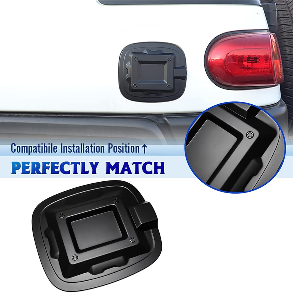 Car Gas Cap Fuel Cover for Toyota FJ Cruiser 2007-2021 2022 Black Oil Tank Trim Add-on