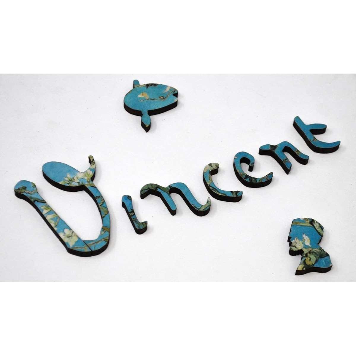 Nautilus Puzzles Mini Wooden Jigsaw Puzzle Almond Blossom by Vincent Van Gogh 50 Unique Wooden Pieces