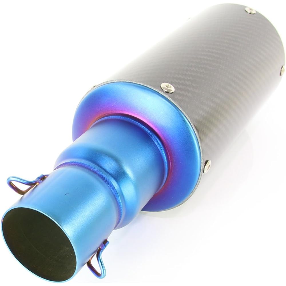 General purpose GP short silencer φ50.8 can type carbon/titanium browned fake titanium slip-on muffler