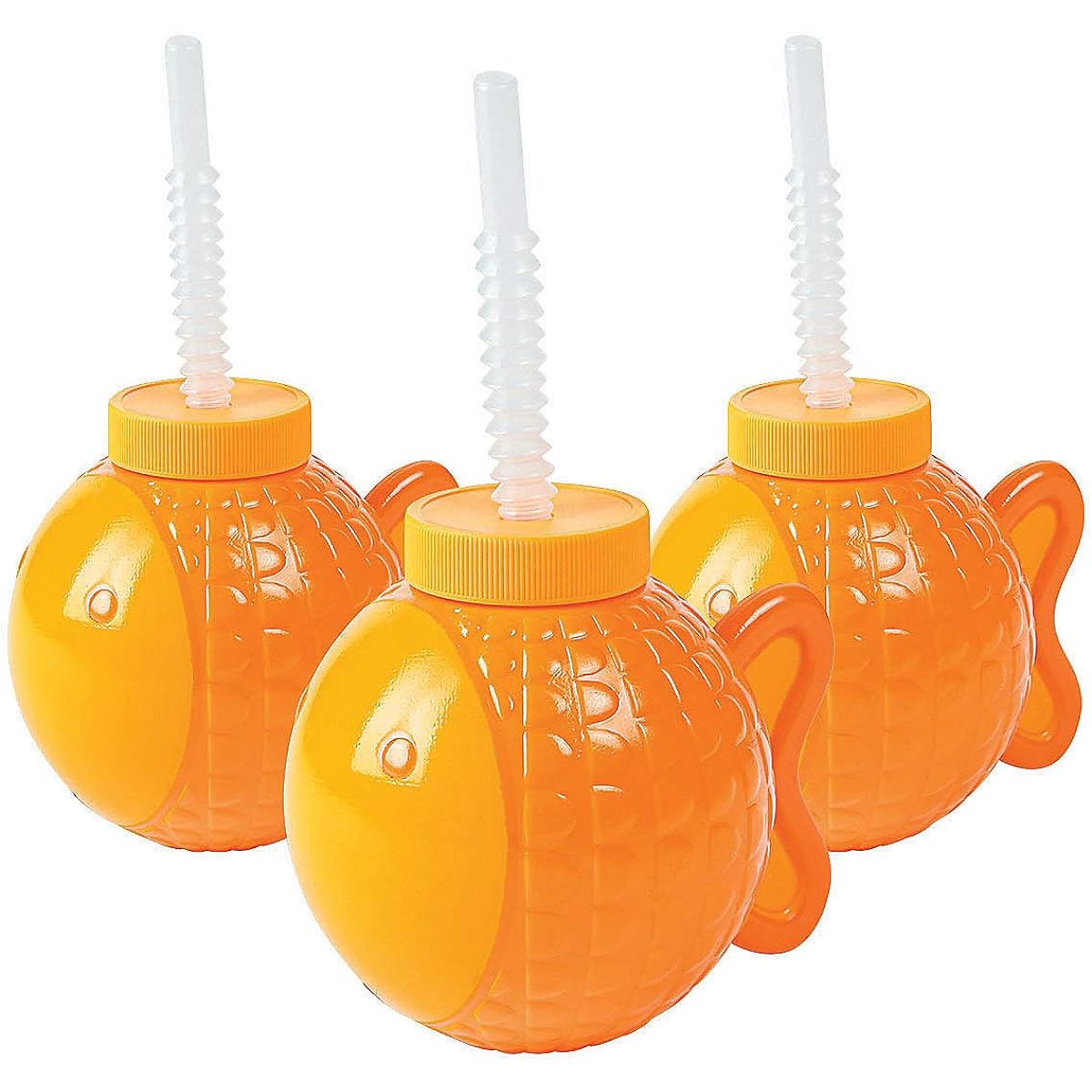 Fun Express Little Fisherman Cups with Lids & Straws - 8 Piece