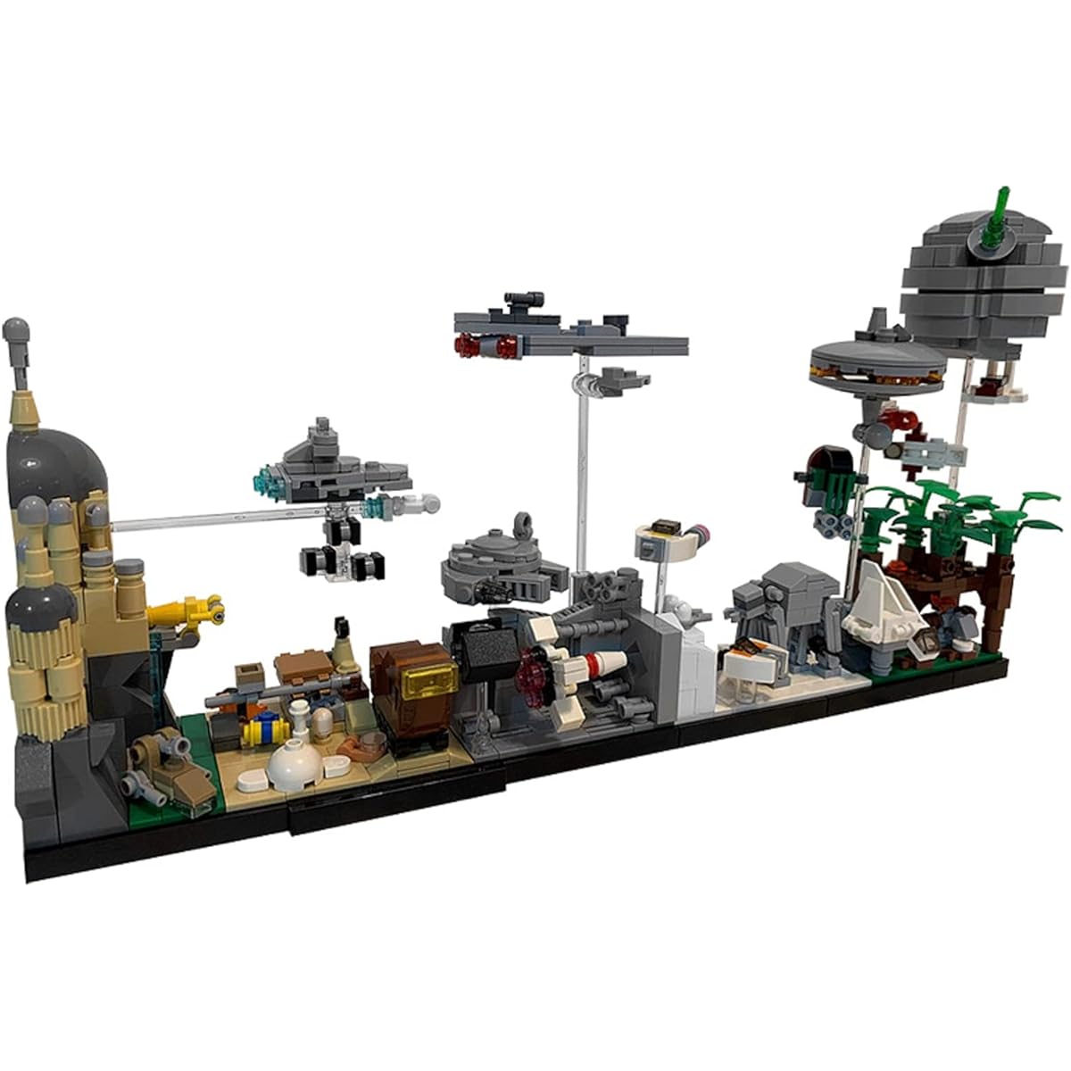 VONADO Architecture Skyline Collection Space Wars Building Blocks Model Tatooine Spaceship Imperial Fighter Toy Construction Set, Great Building Toys for Fans and Kids (788 Pieces)