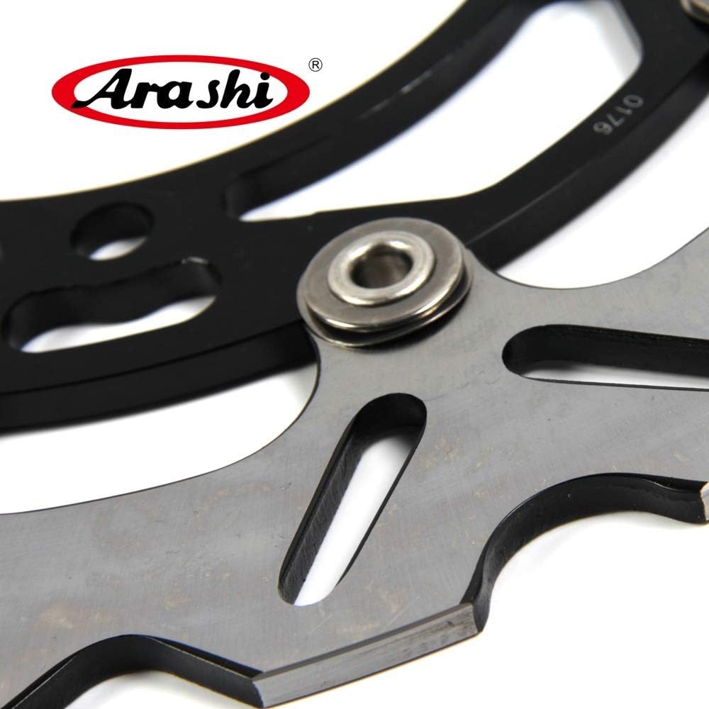 Arashi Front Brake Disc Rotor Compatible with Suzuki GSR400 2006-2010 / GSR600 2006-2007 / DL650 V-Strom 2007-2012 ABS 2007-2019 Motorcycle Replacement Accessories Black 2008 2009 2011 2013 2014