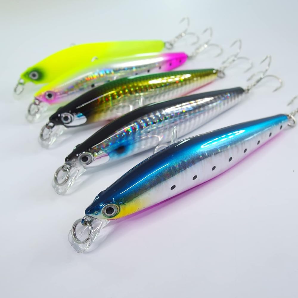 momo lure sea bass flounder lure floating minnow 99F 99mm 13.2g assorted set tungsten silent wire center of gravity moving type