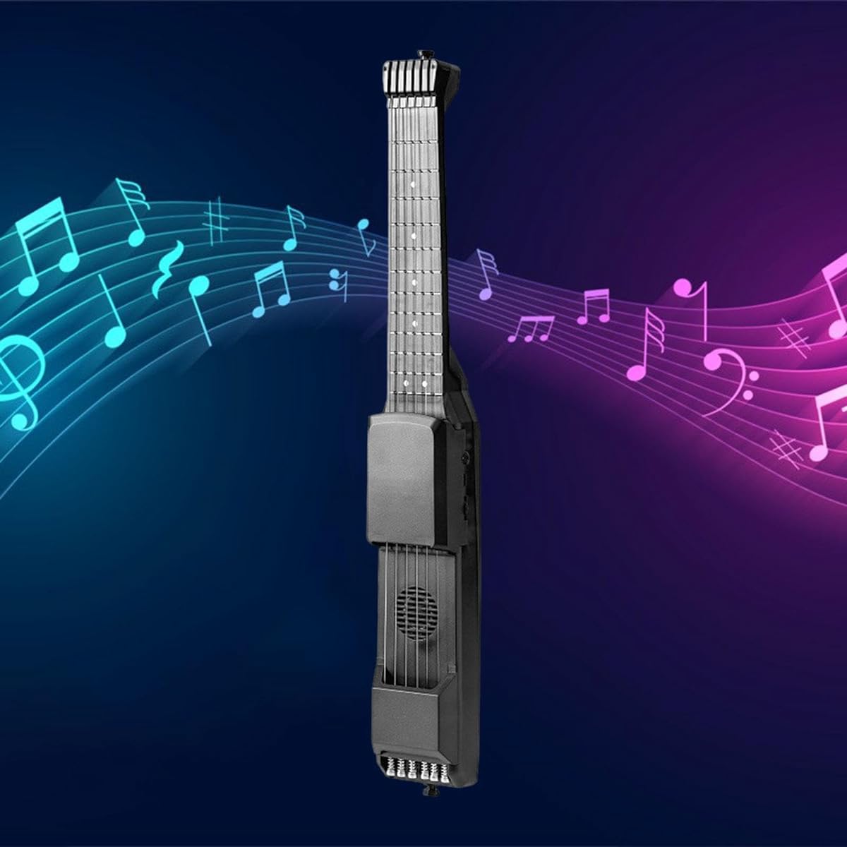 STARTIST Pocket Guitar Guitar String Trainer Acoustic Practice String Tool Lightweight 3.5mm Jack, 7 Frets