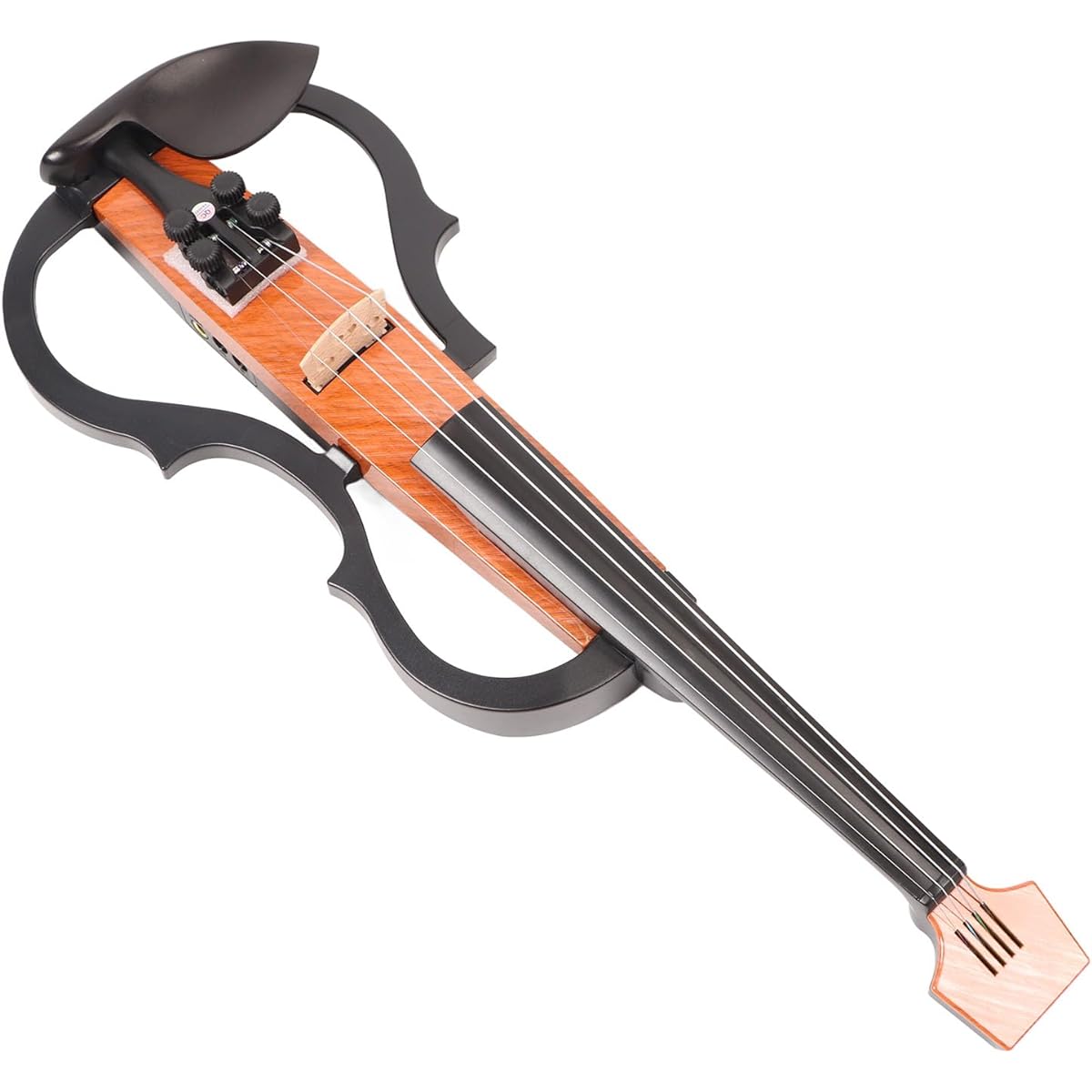 Silent Violin Set, 4/4 Adjustable Built-in Pickup Portable Silent Violin for Learning