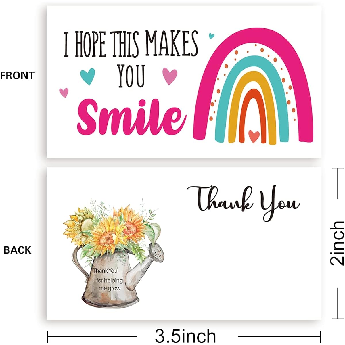 100 Mini I Hope This Makes You Smaile Business Thank You Cards Shopping Shopping Greeting Cards Purchase Thank You Cards for Small Business Owners Package Inserts 2