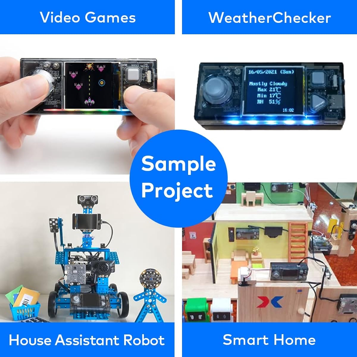 Makeblock CyberPi STEM Kit AI & IoT & Python Learning Programmable Micro Computer Engineering Kit Built-in Wi-Fi Coding Kit for Kids Ages 8-12 English Instruction Manual