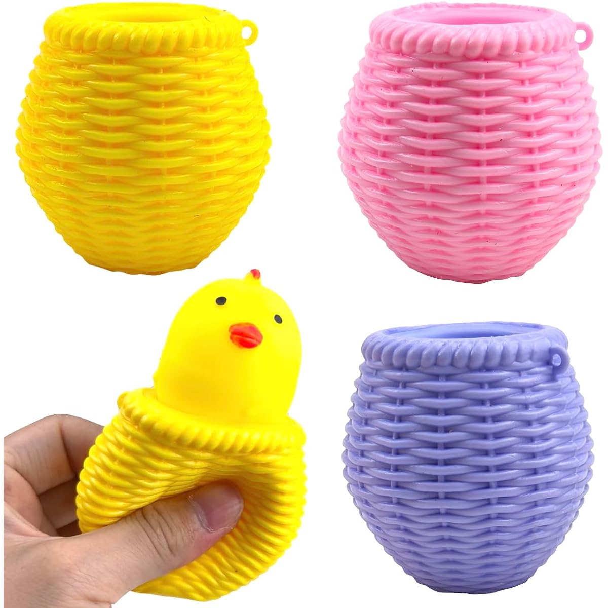 Chick Squishy Toys Fidget 3 Chick Squishy Sensory Play Favors Birthday Gifts Party Adult Chick Stress Relief Squeeze Toys Anxiety Boys Girls Autism ADHD Home Office Use Ball