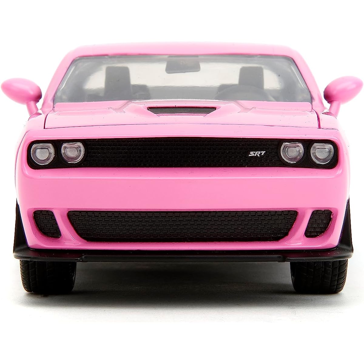 Pink Slips 1:24 2015 Dodge Challenger SRT Hellcat Diecast Car Kids and Adult Toys (Light Blue/Pink)