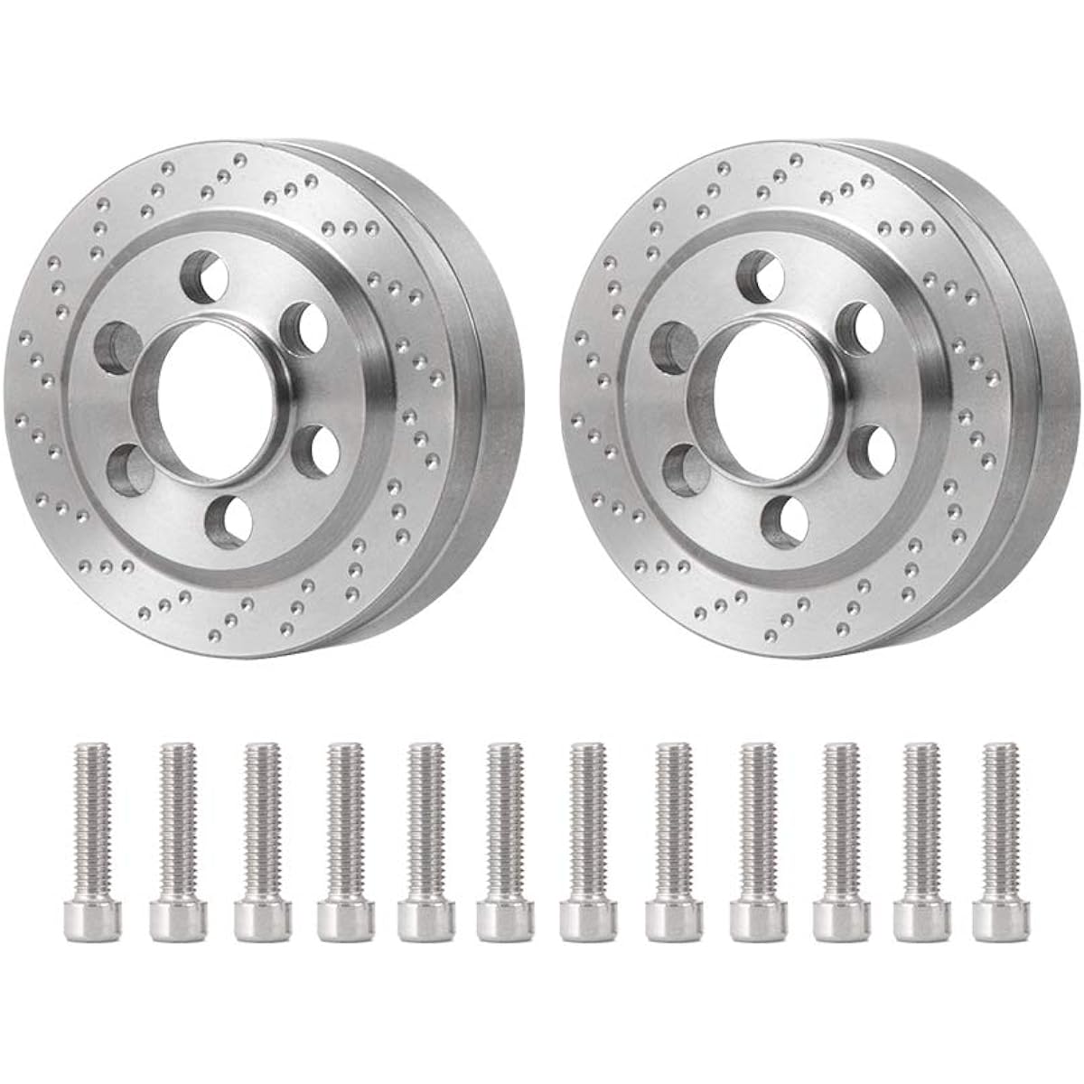 4pcs Stainless Steel Internal Wheel Weights 60g Counterweight for SCX10 1/10 RC Crawler 1.9" Beadlock Wheel Balance Weight