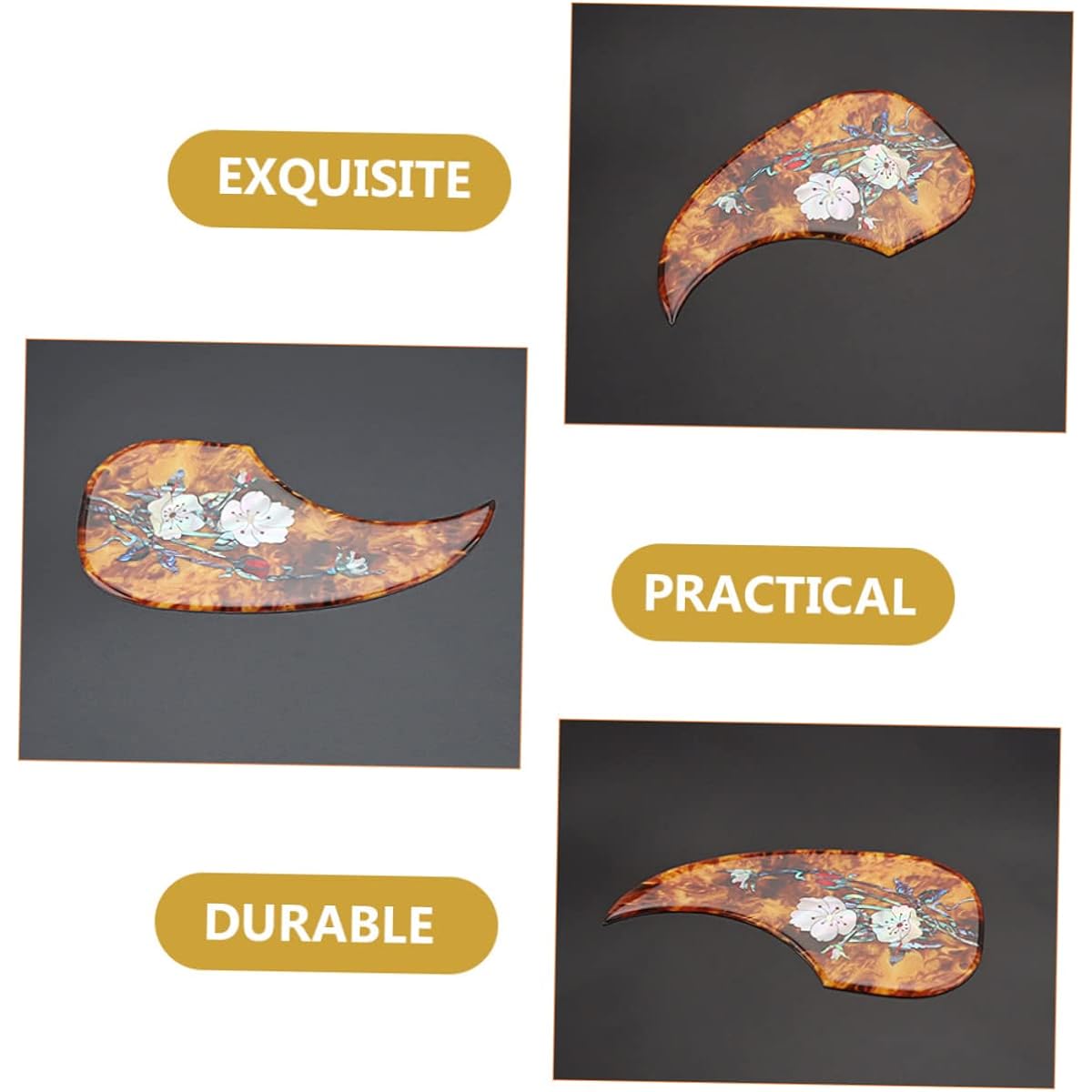 VICASKY 5pcs Guitar Pickguard Ukulele Accessories Guitar Parts Guitar Scratch Plate Acoustic Guitar Accessories Music Protective Plate Electric Guitar Sticker