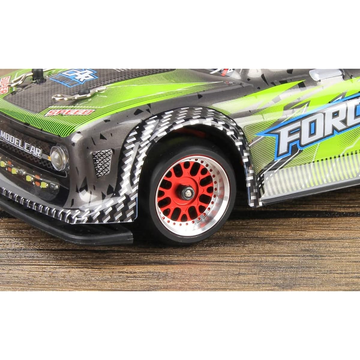 RCAWD Alloy Rim Wheels Classic Drift Tires OD 27mm 4pcs for 1/28 Wltoys K969 K989 P929 Kyosho Mini-Z Mini-Q Mini-D Upgrade Parts (Red)