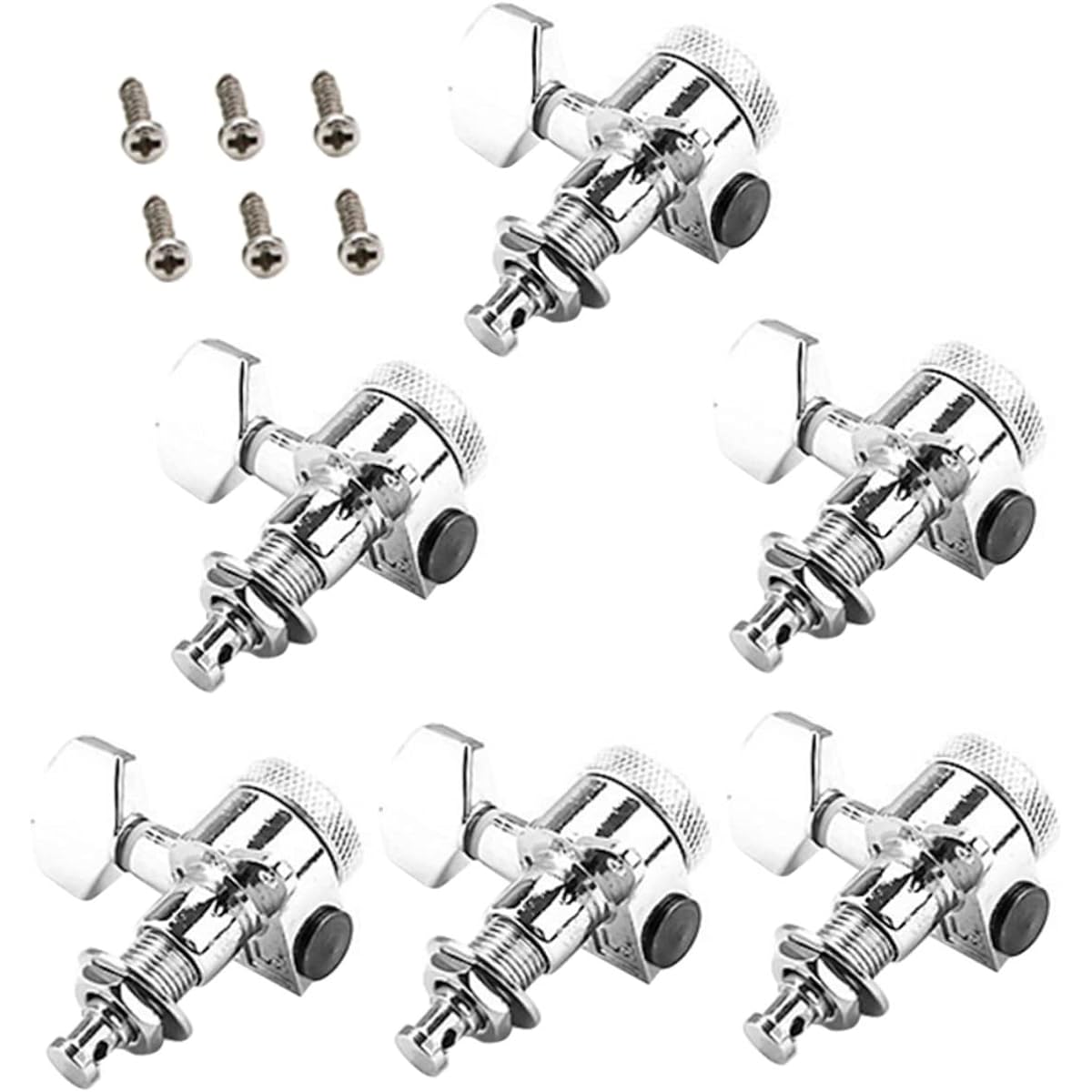 VICASKY 5 Piece Set Precision Guitar Parts Guitar Parts Sealed Pegs Tuners Electric Guitar Musical Instruments Zinc Alloy