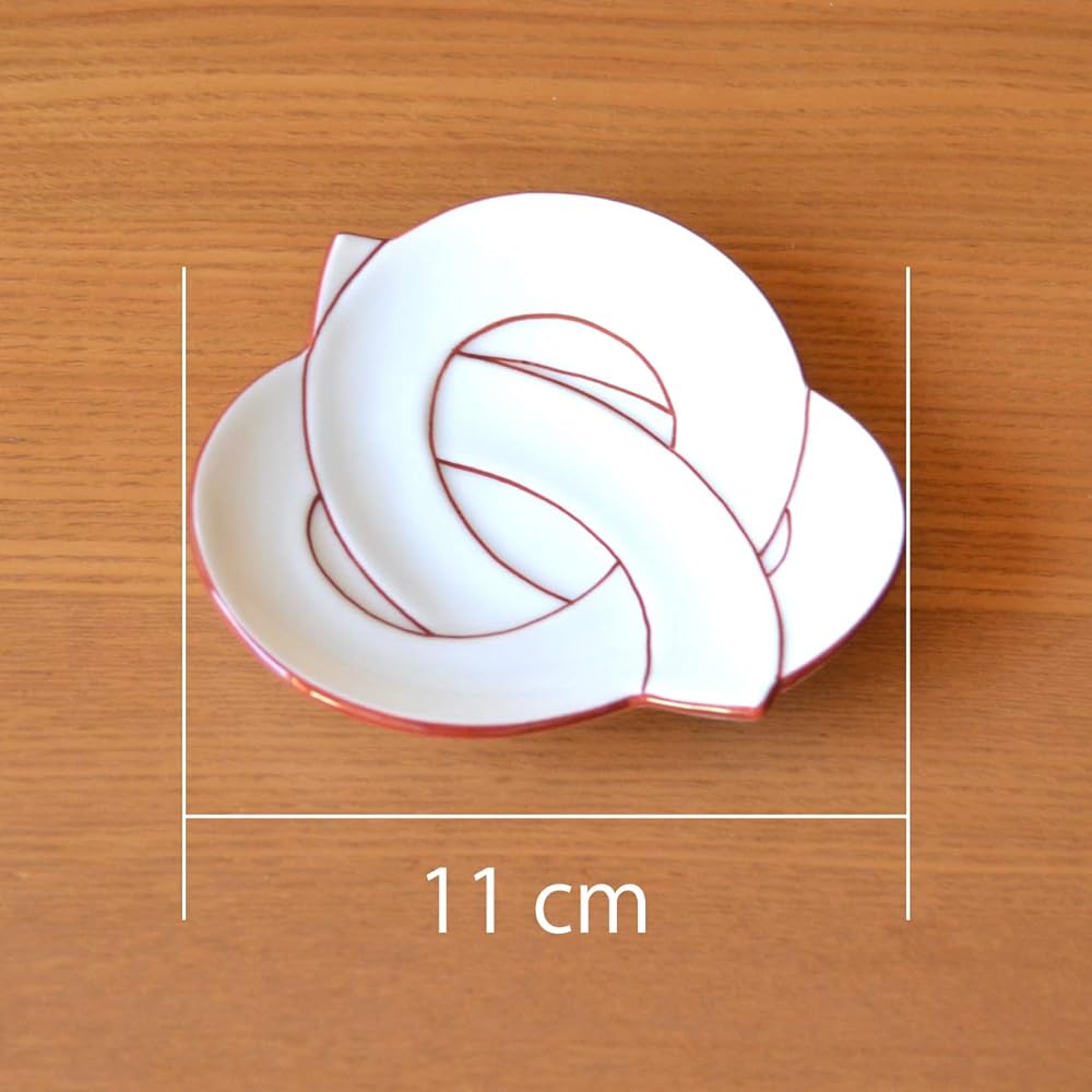 New Year Tableware, Japanese Tableware, Small Plates, Lucky Charms, Arita Ware, Vermilion Musubi, Small Plates, Set of 5, Presentation Box
