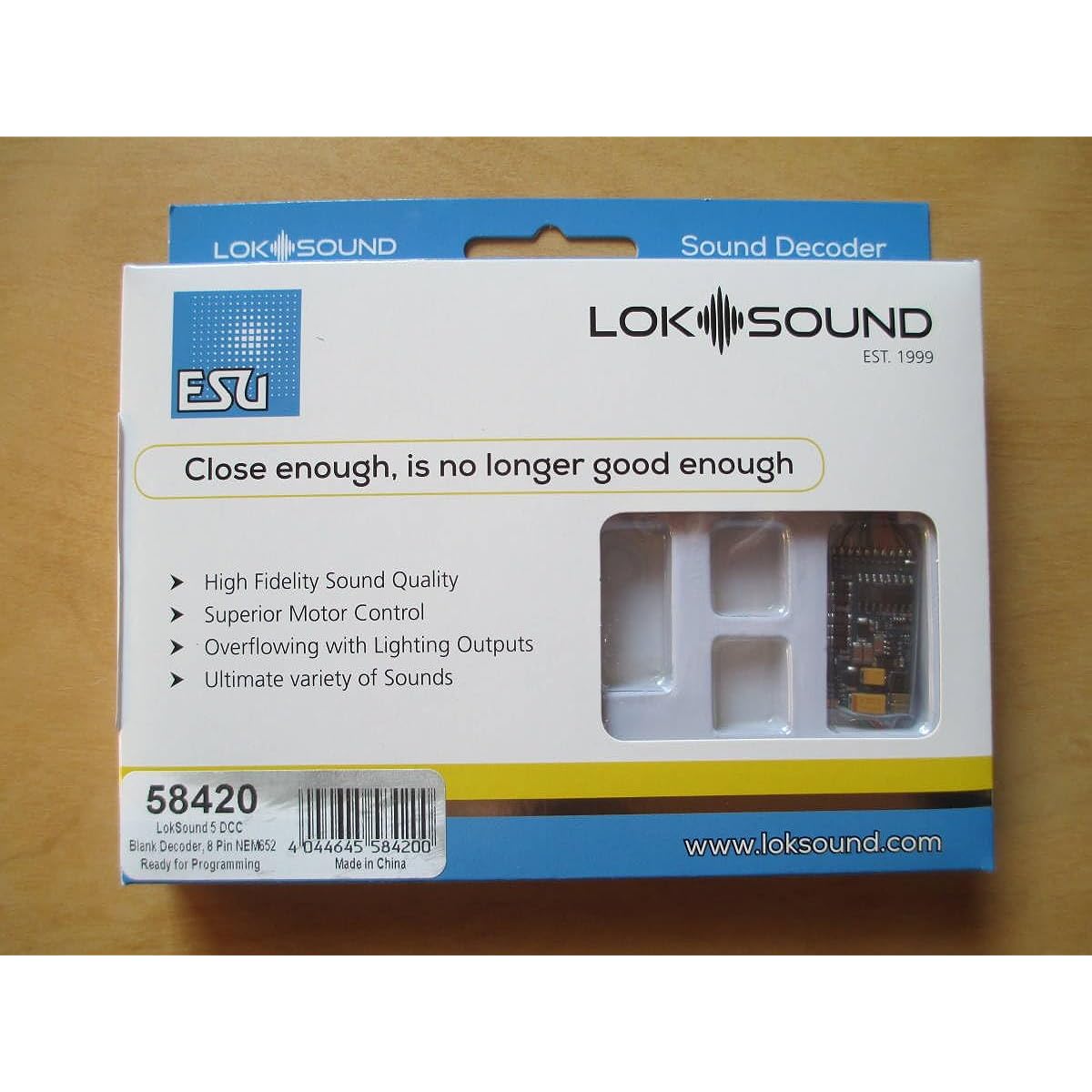 ESU 58420 LokSound 5 DCC 8pin NEM652 Sound Decoder ZJ