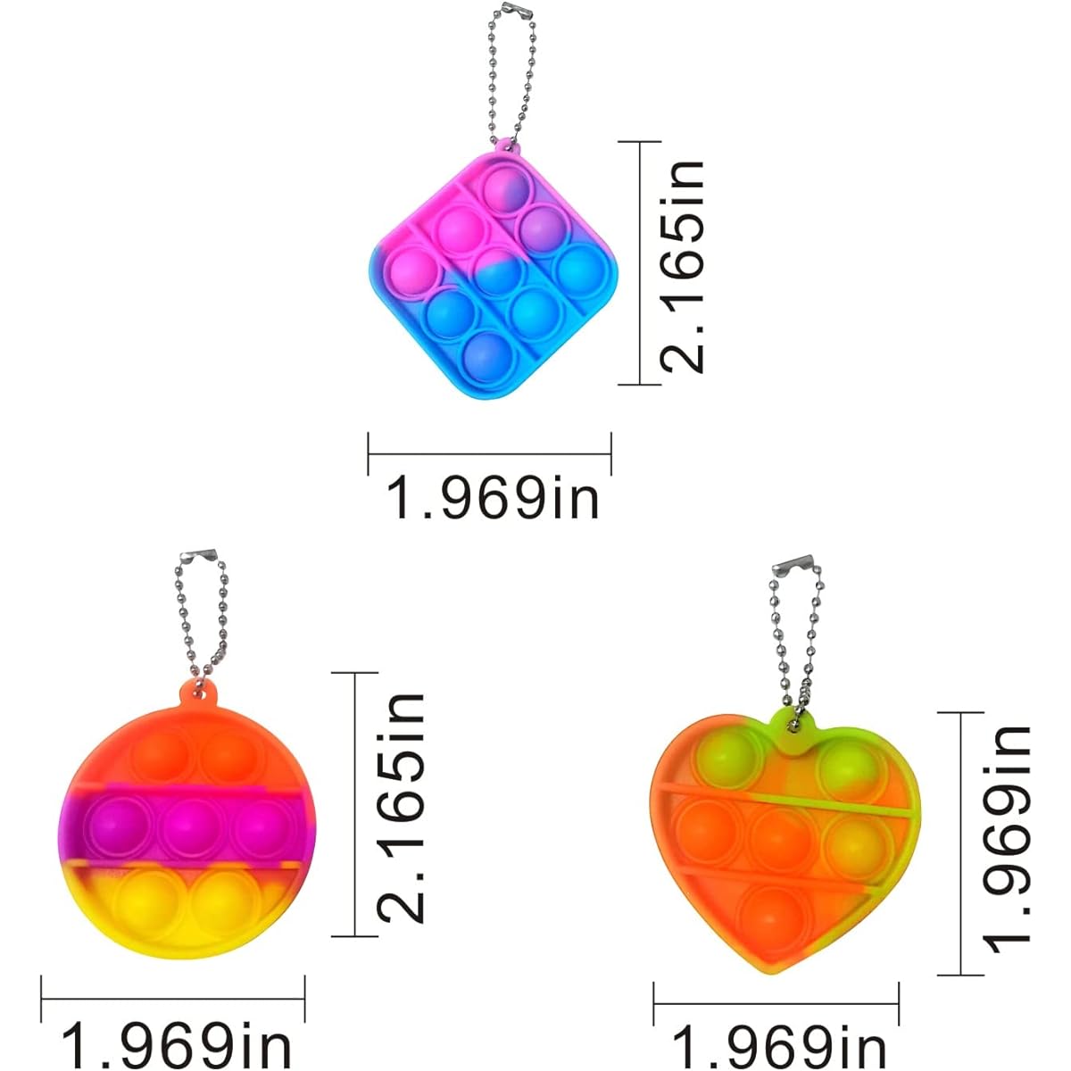 JHXXXL 72pcs Mini Pops Party Favors Fidget Sensory Toys Mini Pops Fidgets Bulk - Toddler Party Favors, Carnival Prize Boxes, Goodie Bag Stuffers, Classroom Gifts, Bulk Toys, Treasure Chest