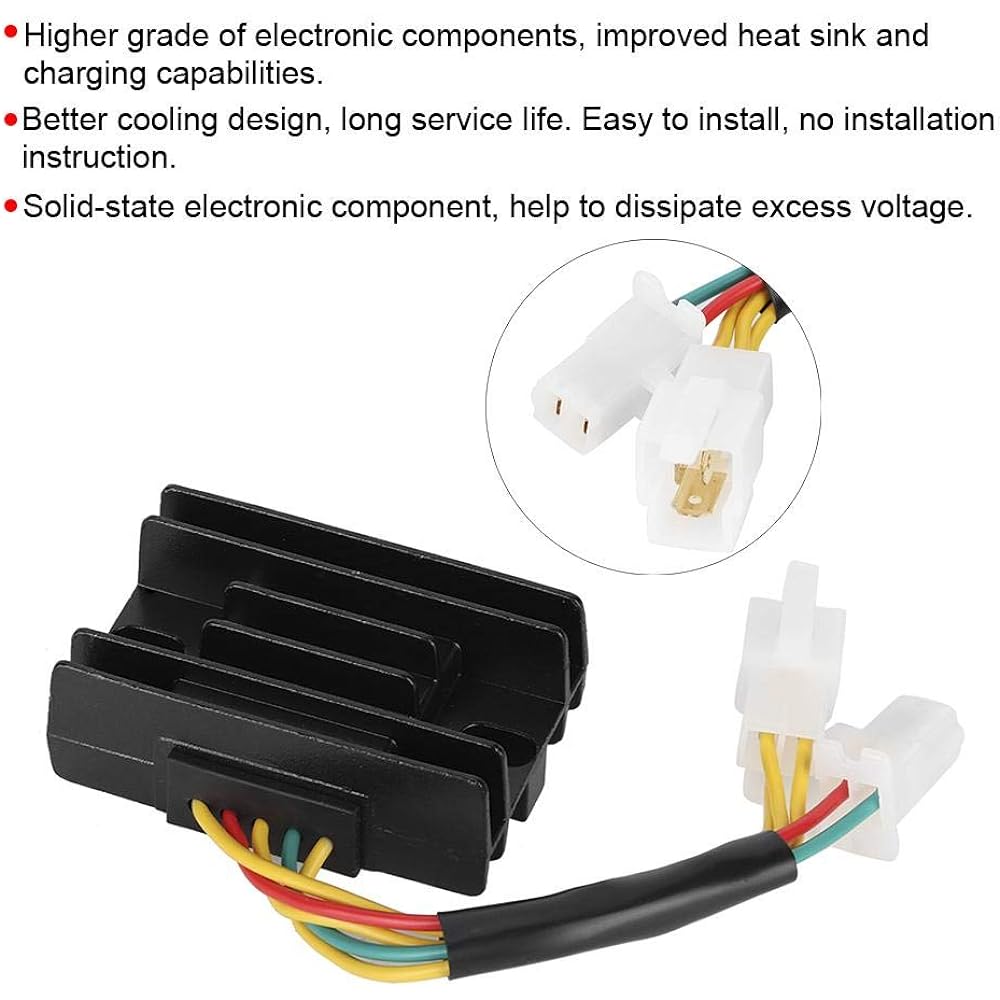 Voltage Rectifier For Suzuki GN125 1982-83 91-97 GZ250 1999-00 02-10 Aluminum Alloy Voltage Regulator Rectifier OE:32800-05300
