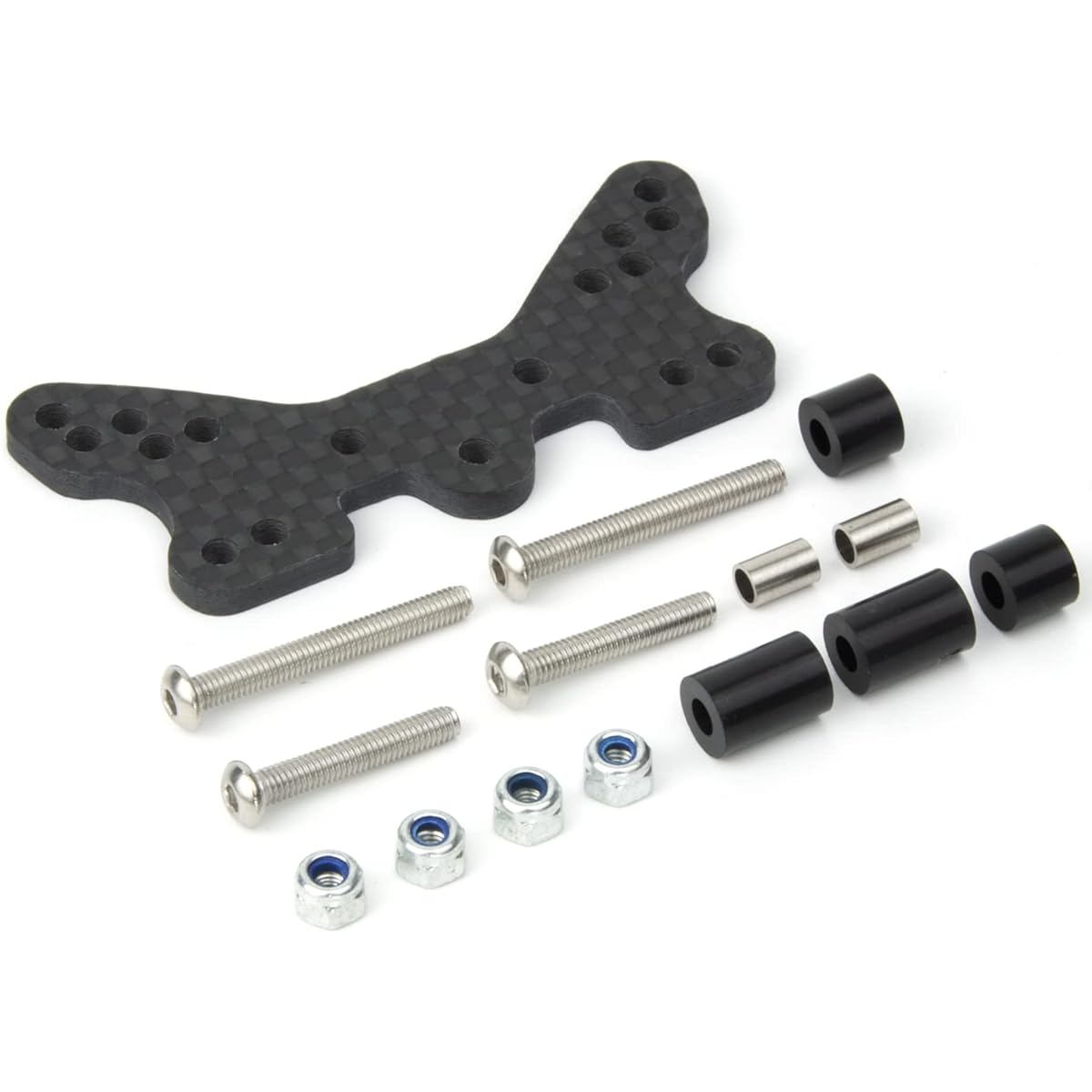 HobbyMarking RC Car Carbon Front Damper Stay Tamiya TT-02B Chassis Upgrade Parts #54556